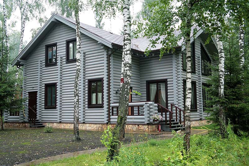 Дома из бревна в скандинавском стиле